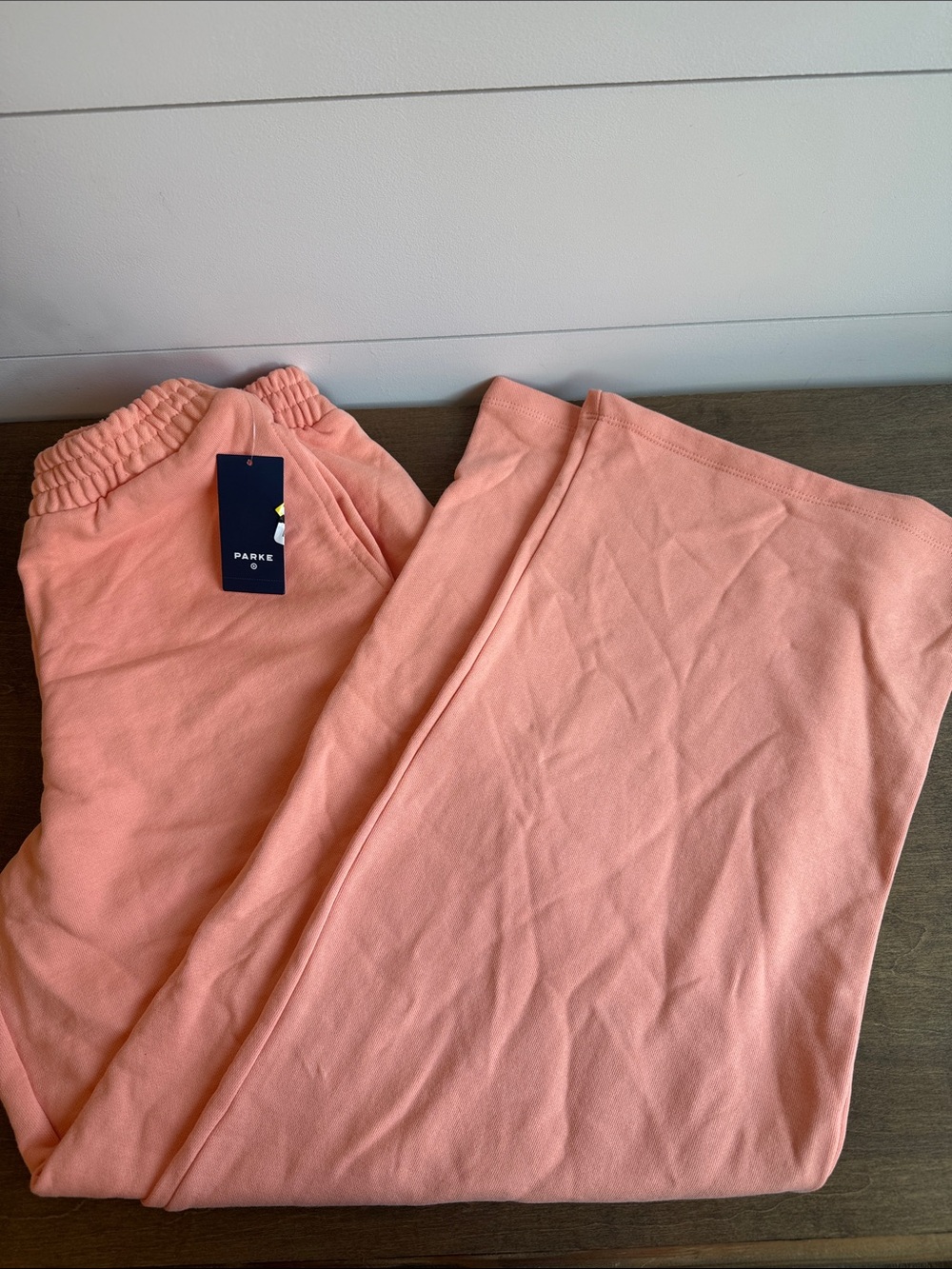 Parker Peach Elastic-Waist Pull-On Joggers